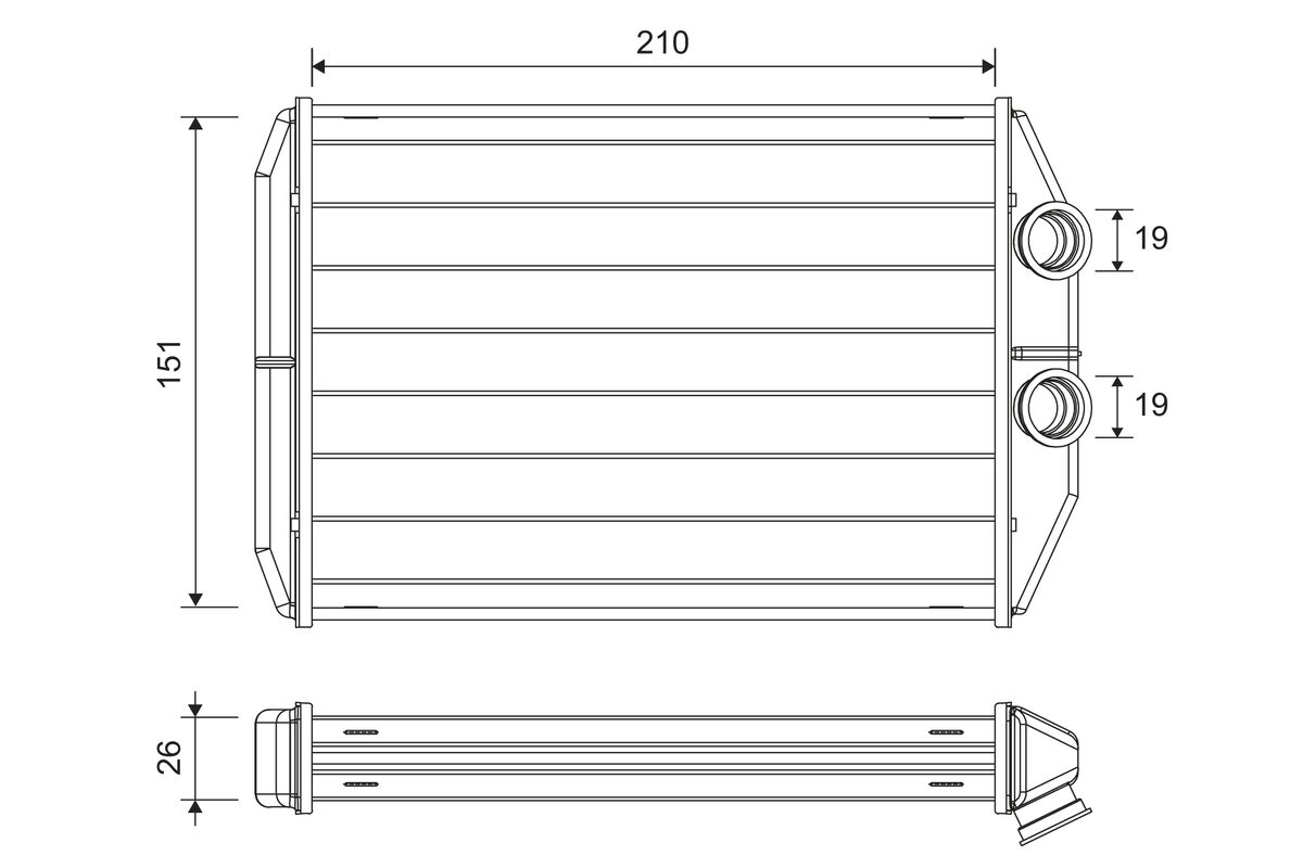 schimbator caldura, incalzire habitaclu 811624 VALEO